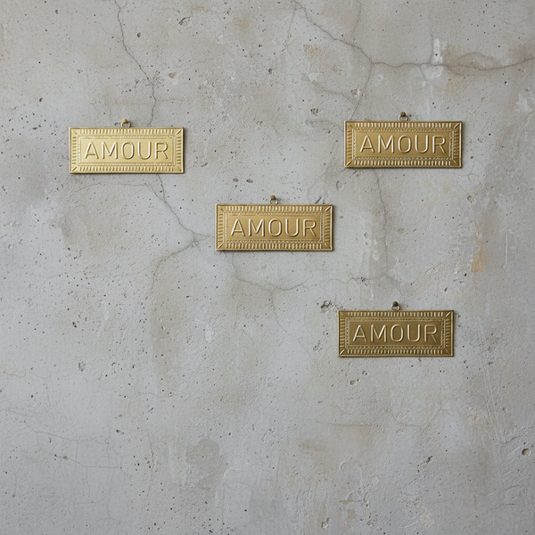Plaque murale doré AMOUR
