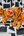 Statuette tigre articulée, détail de la tête