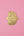 KIFF KIFF Amal gold hammered metal dove ex-voto wall ornament with floral engravings on a pink background
