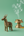 KIFF KIFF brass deer statuette standing next to a traditional lit incense burner with rising smoke on green background