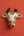 Mini masque mural KIFF KIFF en papier mâché représentant une vache sacrée blanche peinte à la main, style indien.