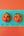 Patère murale artisanale KIFF KIFF avec deux masques de couple hindou peints à la main sur une plaque en bois bleue