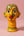 Statuette KIFF KIFF de tête de femme hindoue en papier mâché jaune peinte à la main avec détails colorés
