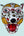 Masque indien Léopard blanc – Décoration murale artisanale – Papier mâché Odisha