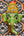 Masque mural Ganesh Vinayaka vert en papier mâché artisanal KIFF KIFF, décoration murale indienne