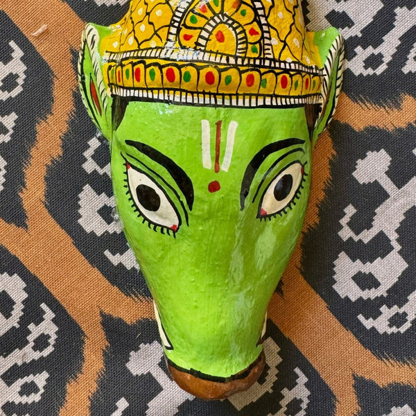 Masque indien mural Varaha en papier mâché