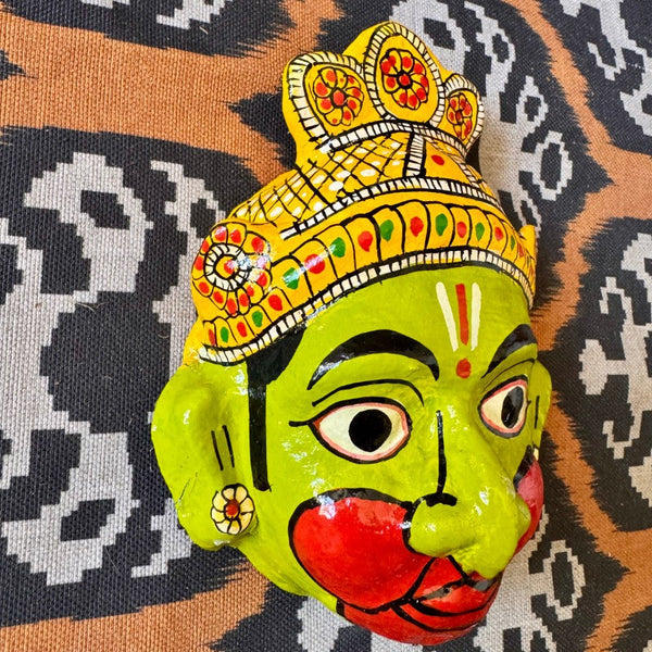Masque de Hanuman le dieu-singe vert