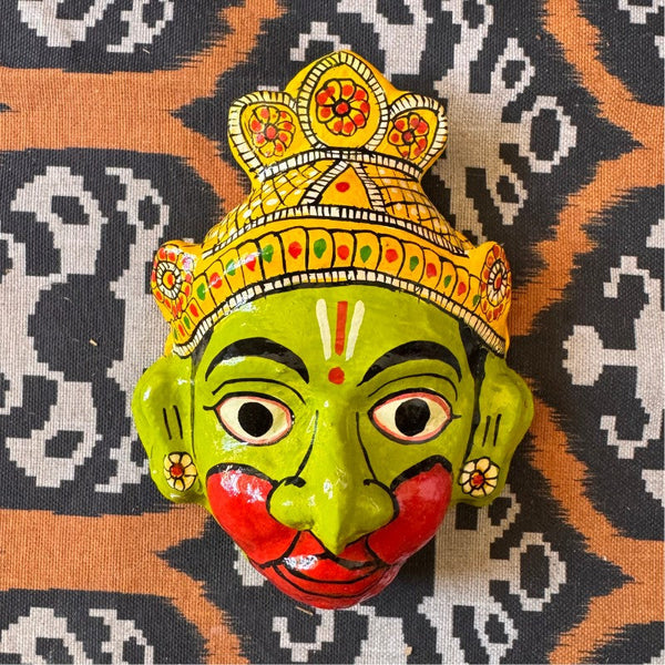 Masque de Hanuman le dieu-singe vert