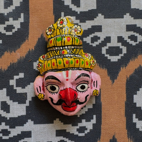 Mini masque indien Garuda en papier maché 10 cm