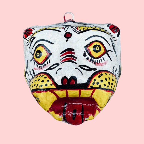 Masque Tigre blanc format moyen, vue de face