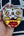 Masque Tigre blanc format moyen, gros plan sur la peinture