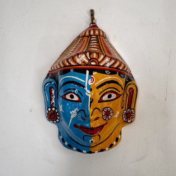 Masque mural Radha Krishna, vue de détail
