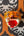Masque Tigre orange format petit en papier mâché artisanal, Odisha Inde