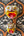 Masque Tigre blanc format petit, gros plan sur la peinture