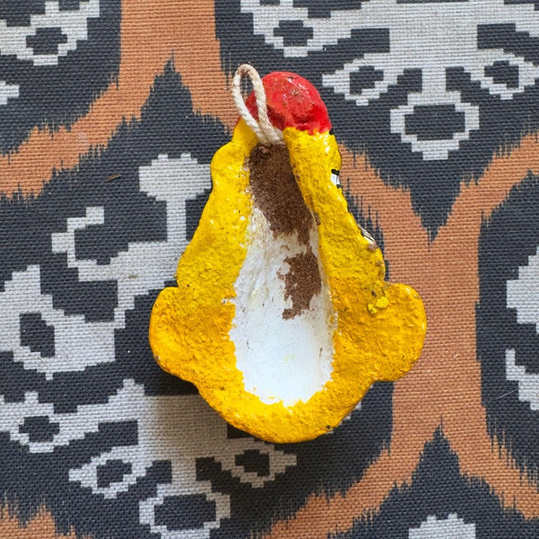 Masque de Krishna, le visage jaune 10 cm