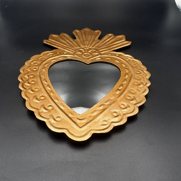 Miroir cœur ex-voto doré Fifi, ambiance déco KIFF KIFF