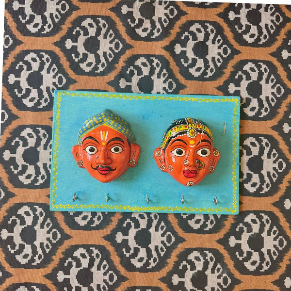 Décoration murale – Patères couple hindou