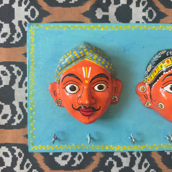 Décoration murale – Patères couple hindou