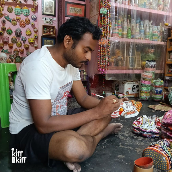 Artisanat papier mâché Odisha Inde, ambiance Kiff Kiff