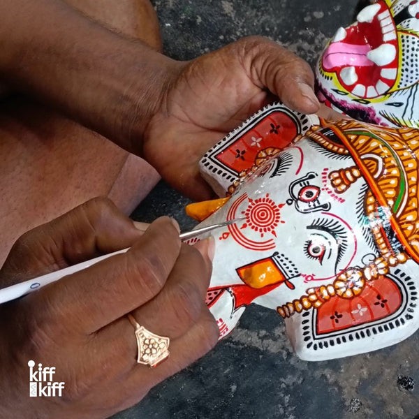 Artisanat papier mâché Odisha Inde, ambiance Kiff Kiff