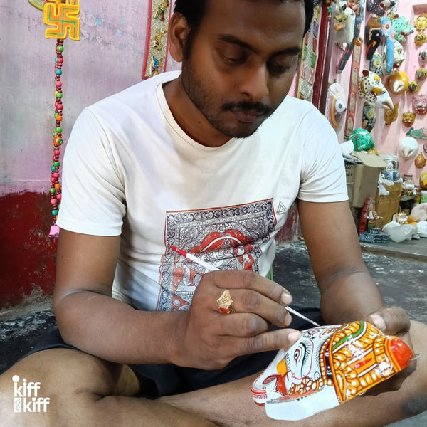Artisanat papier mâché Odisha Inde, ambiance Kiff Kiff