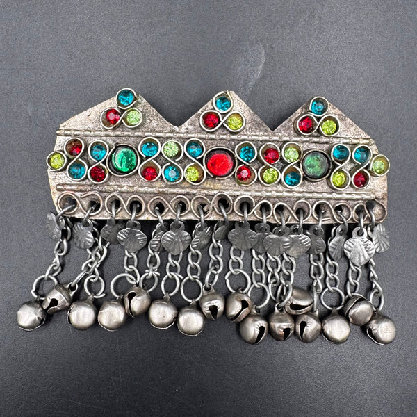 Pince à cheveux afghane artisanale – Perles de verre colorées