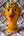 Statuette visage de femme hindoue en papier mâché
