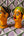 Statuette visage homme hindou en papier mâché